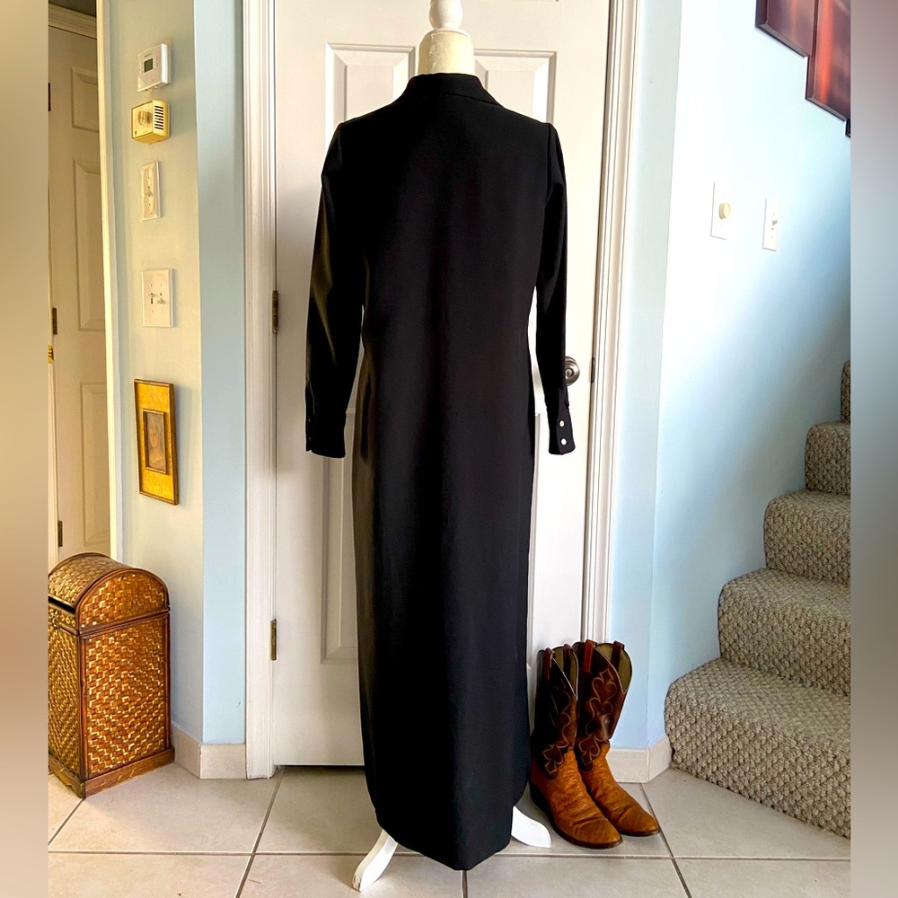 1970’s Black Western Snap Dress!! Size M - Picture 3 of 9